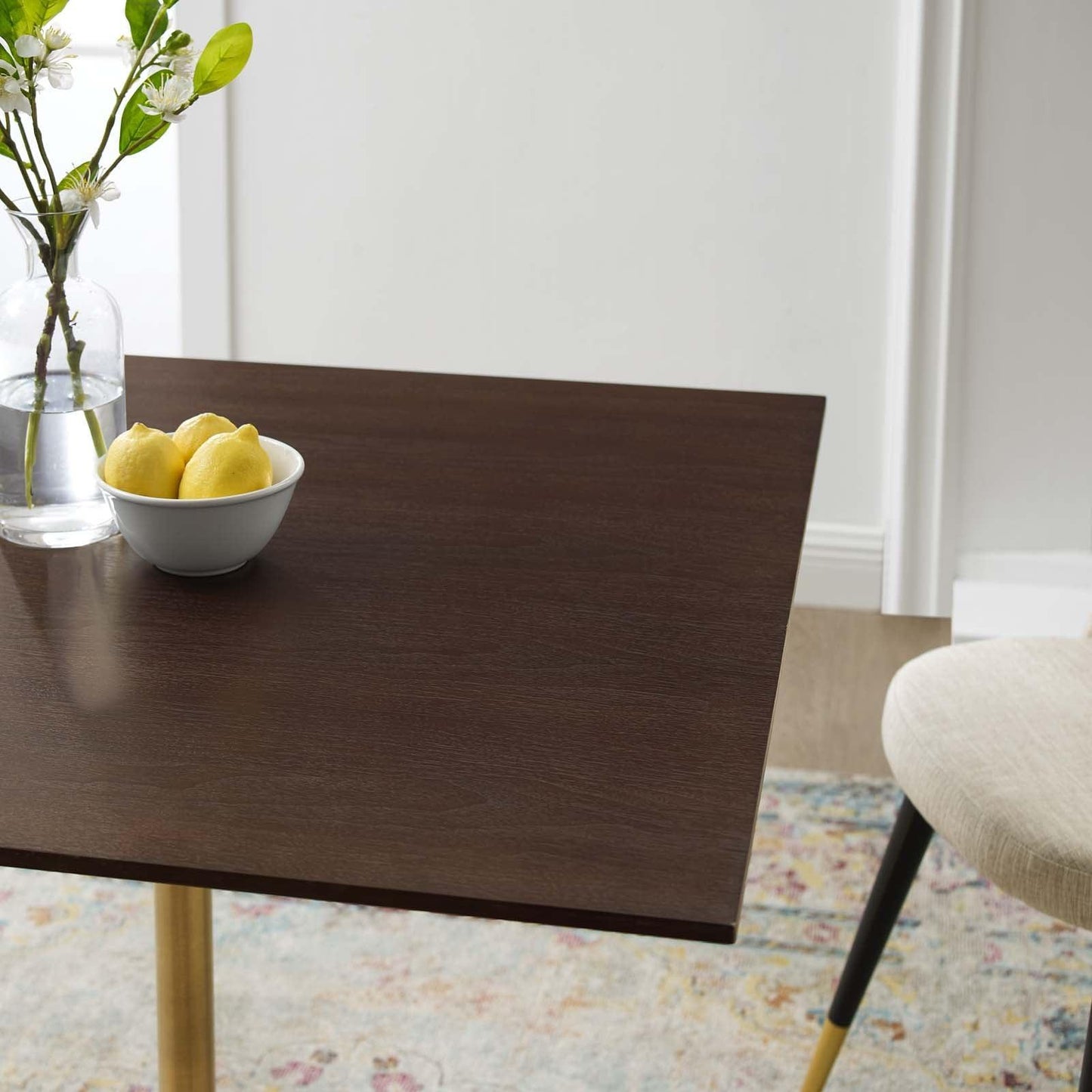 Modway Lippa 36" Square Wood Dining Table FredCo
