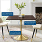 Modway Lippa 36" Square Wood Dining Table FredCo