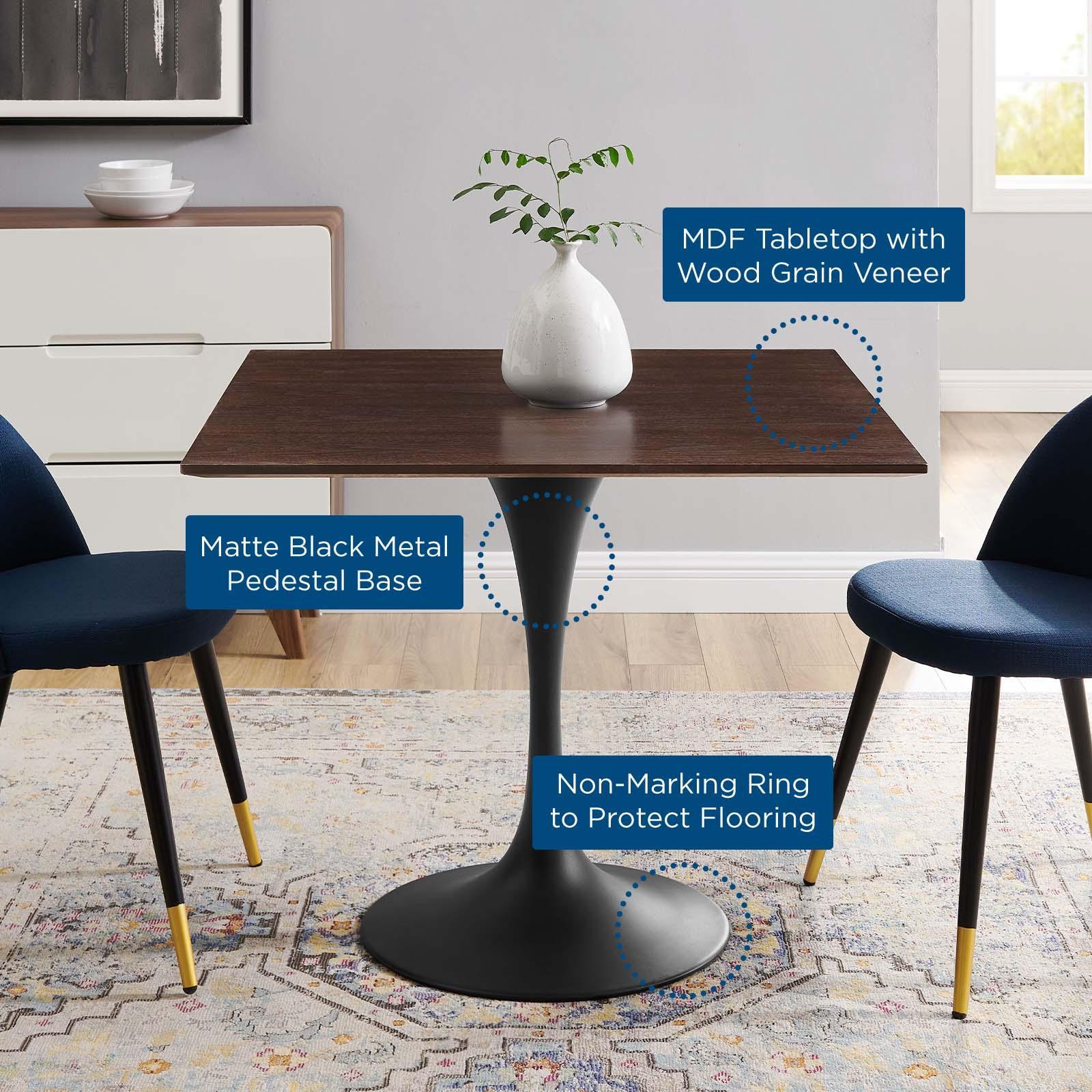 Modway Lippa 36" Wood Square Dining Table FredCo