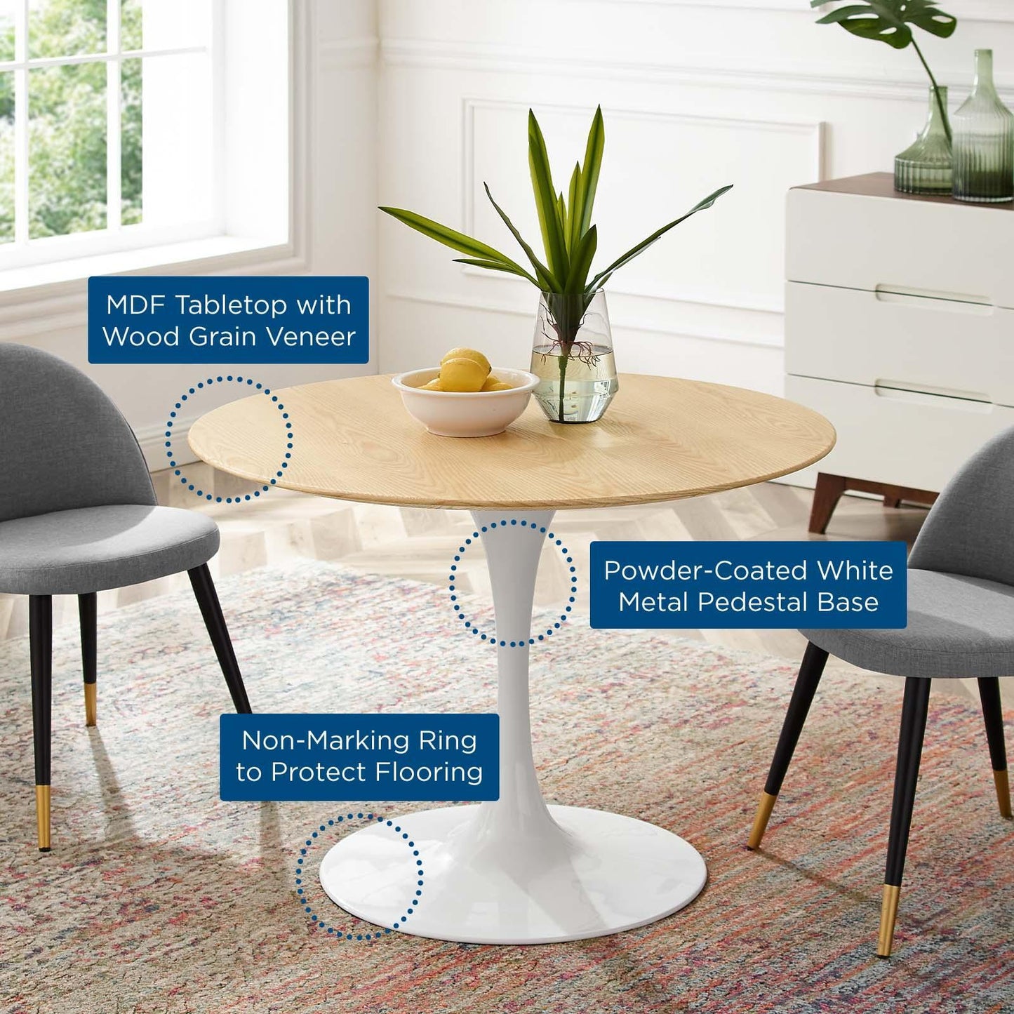 Modway Lippa 40" Dining Table FredCo