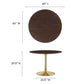 Modway Lippa 40" Round Walnut Dining Table FredCo