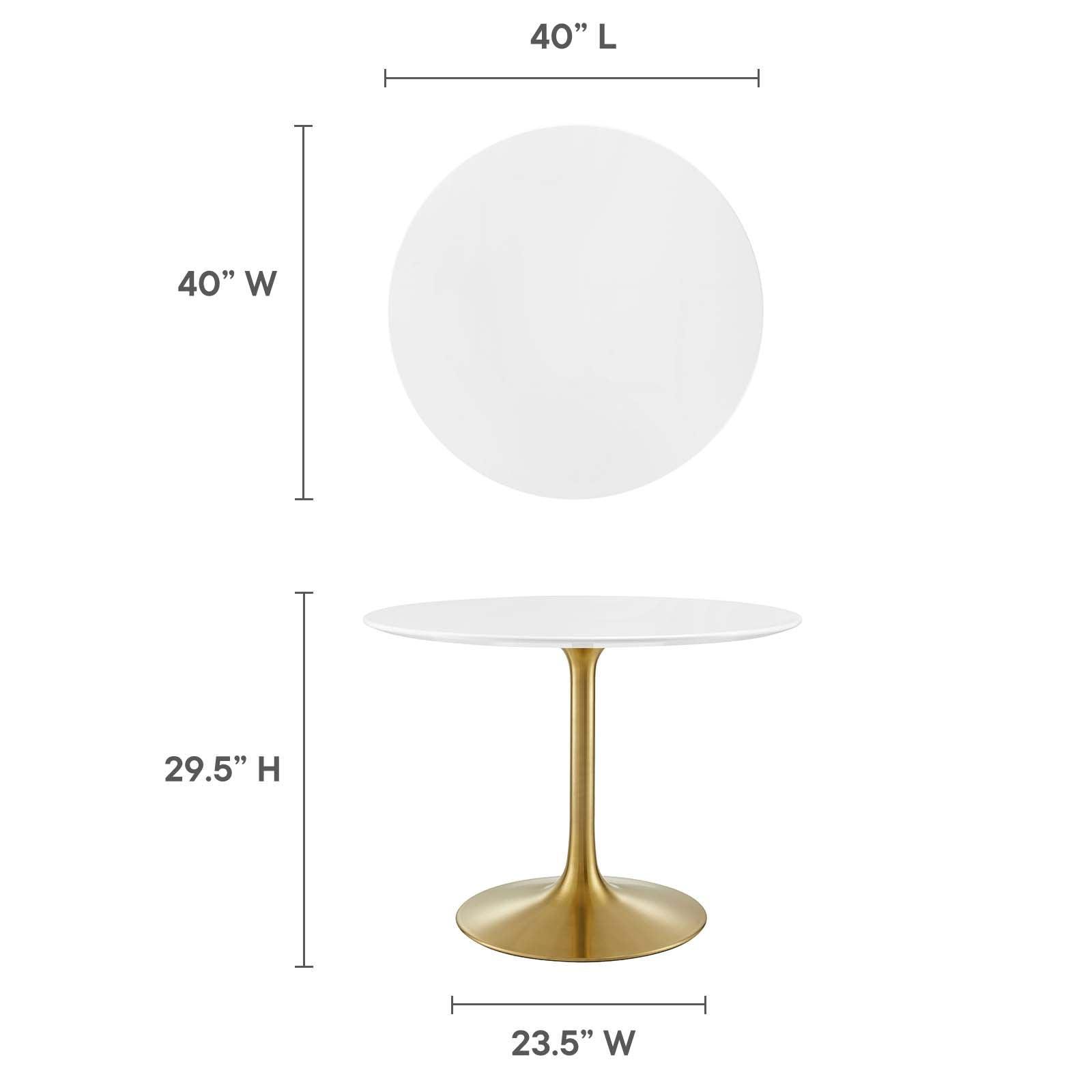 Modway Lippa 40" Round Wood Dining Table FredCo