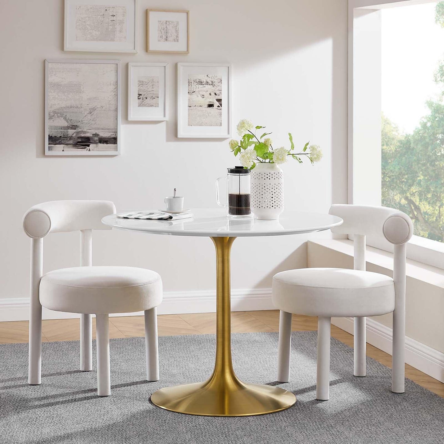 Modway Lippa 40" Round Wood Dining Table FredCo