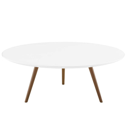 Modway Lippa 40" Round Wood Top Coffee Table with Tripod Base FredCo