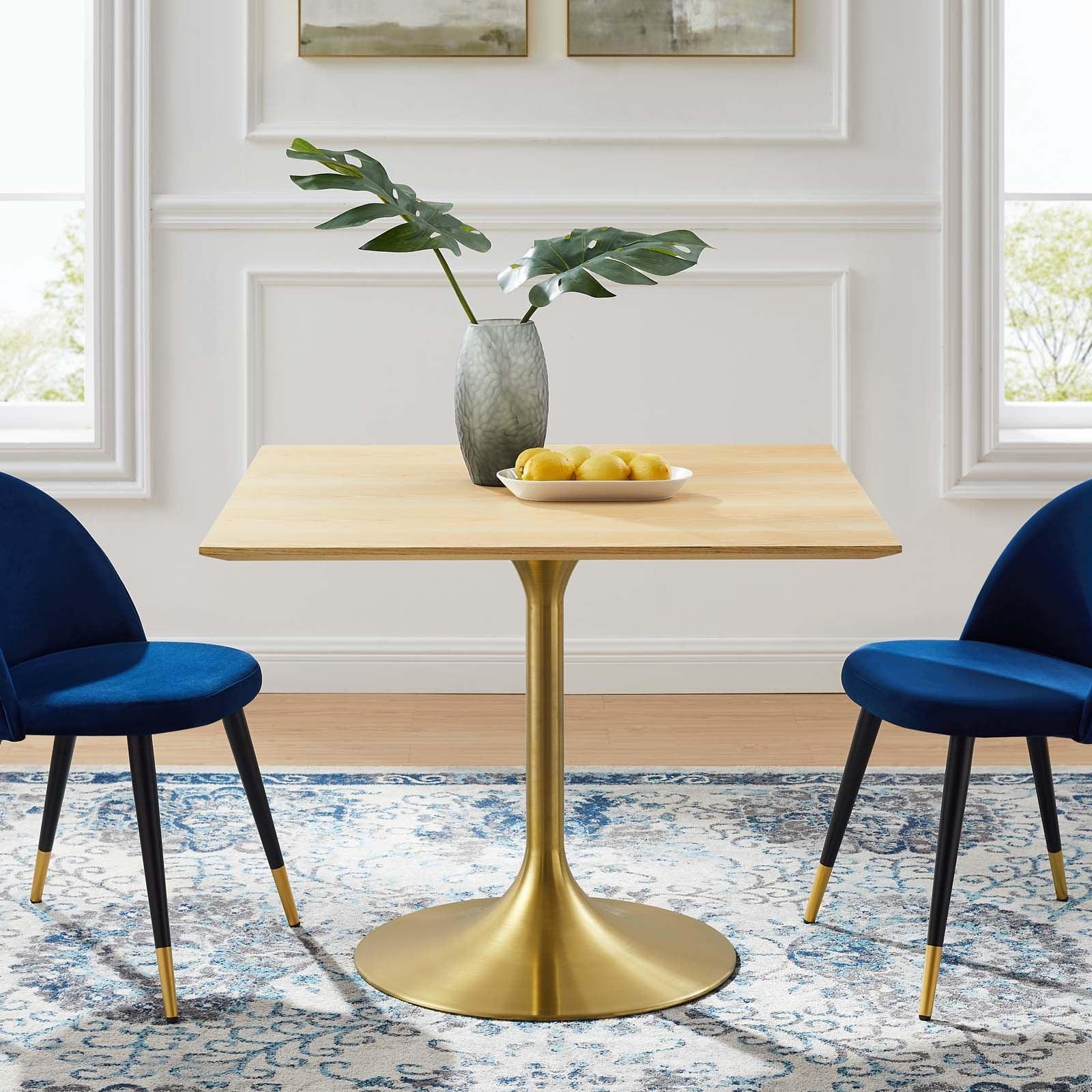 Modway Lippa 40" Square Wood Dining Table FredCo