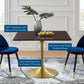 Modway Lippa 40" Square Wood Dining Table FredCo