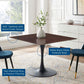 Modway Lippa 40" Wood Square Dining Table FredCo