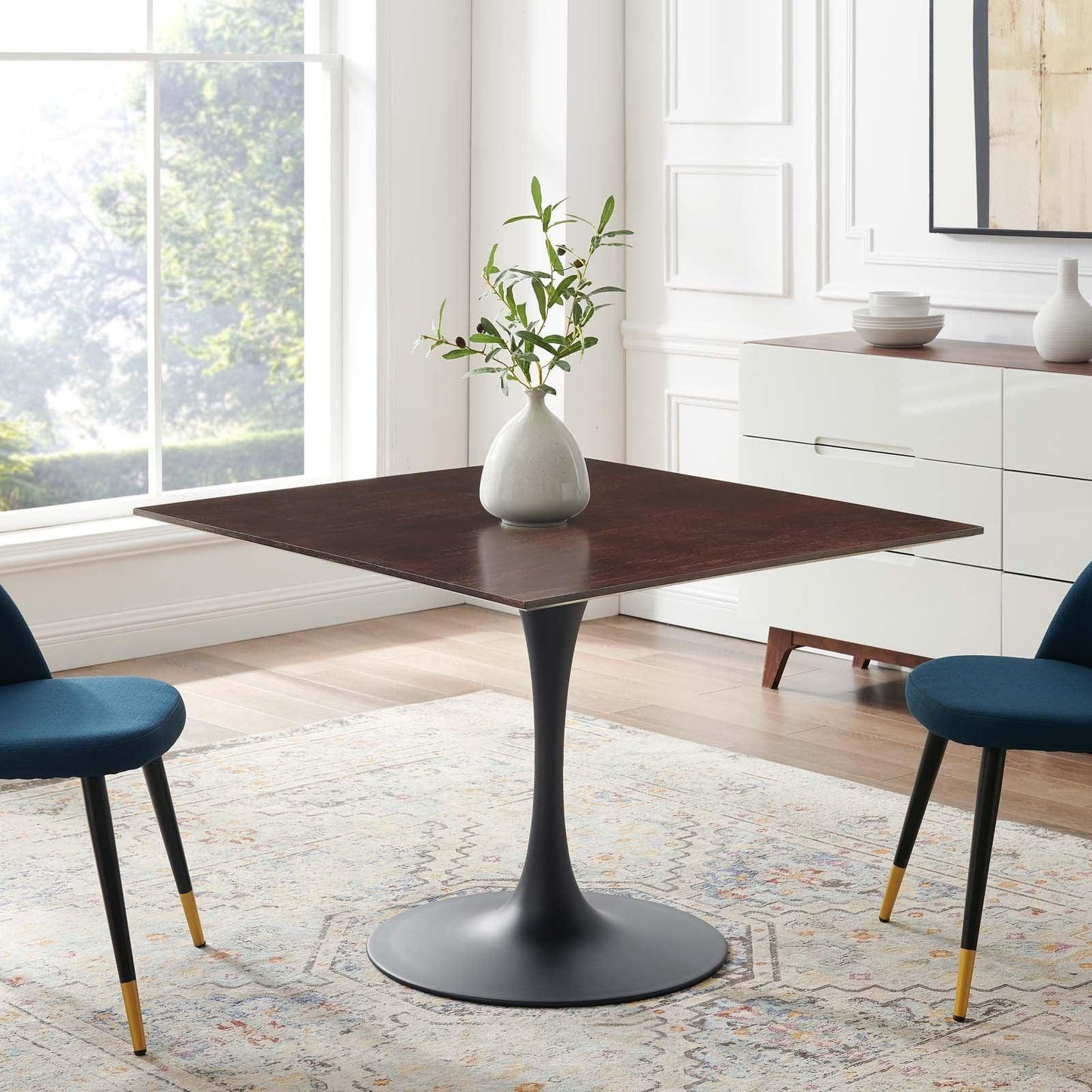 Modway Lippa 40" Wood Square Dining Table FredCo