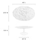 Modway Lippa 42" Oval Artificial Marble Coffee Table FredCo