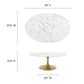 Modway Lippa 42" Oval Artificial Marble Coffee Table, EEI-3249 FredCo