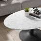 Modway Lippa 42" Oval Artificial Marble Coffee Table, EEI-3534 FredCo