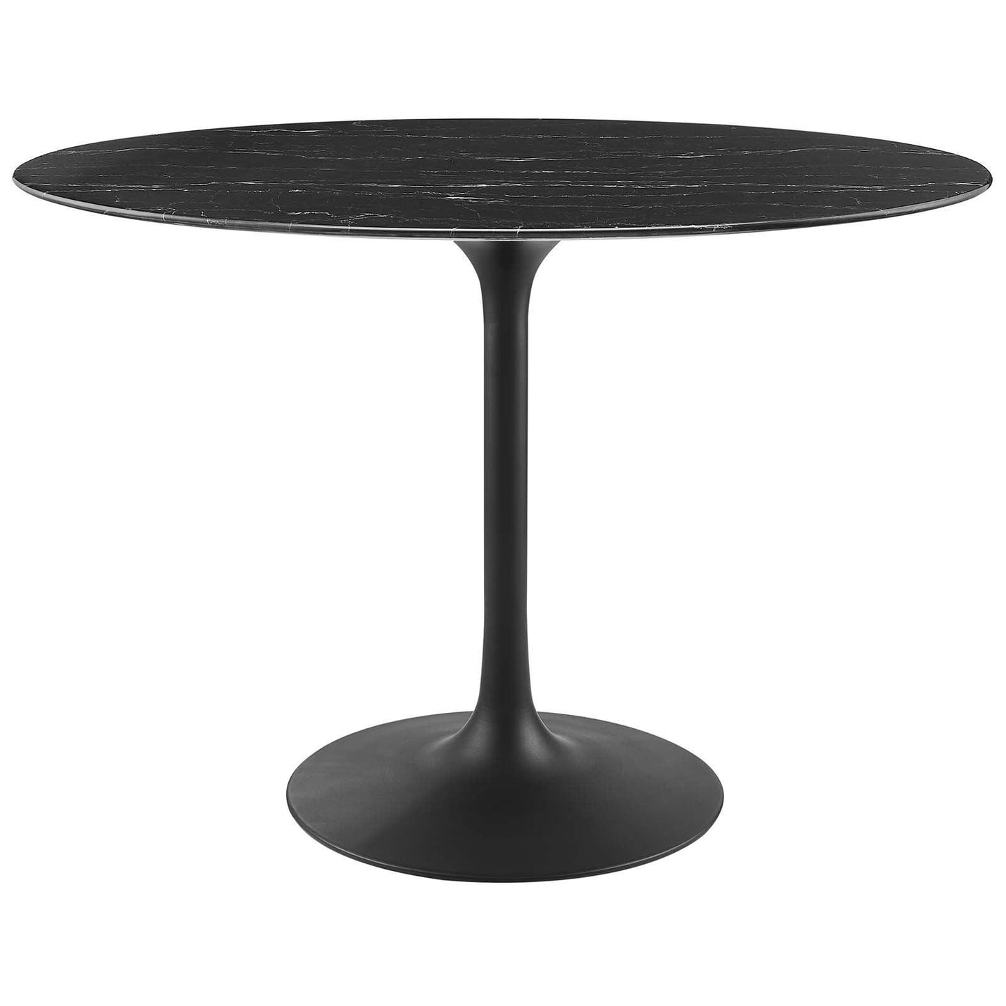 Modway Lippa 42" Oval Artificial Marble Dining Table FredCo