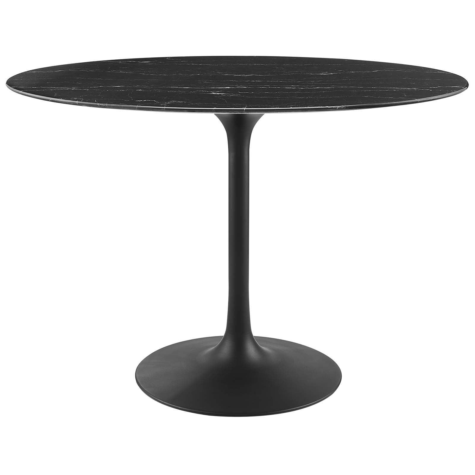 Modway Lippa 42" Oval Artificial Marble Dining Table FredCo