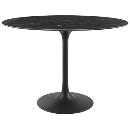 Modway Lippa 42" Oval Artificial Marble Dining Table FredCo