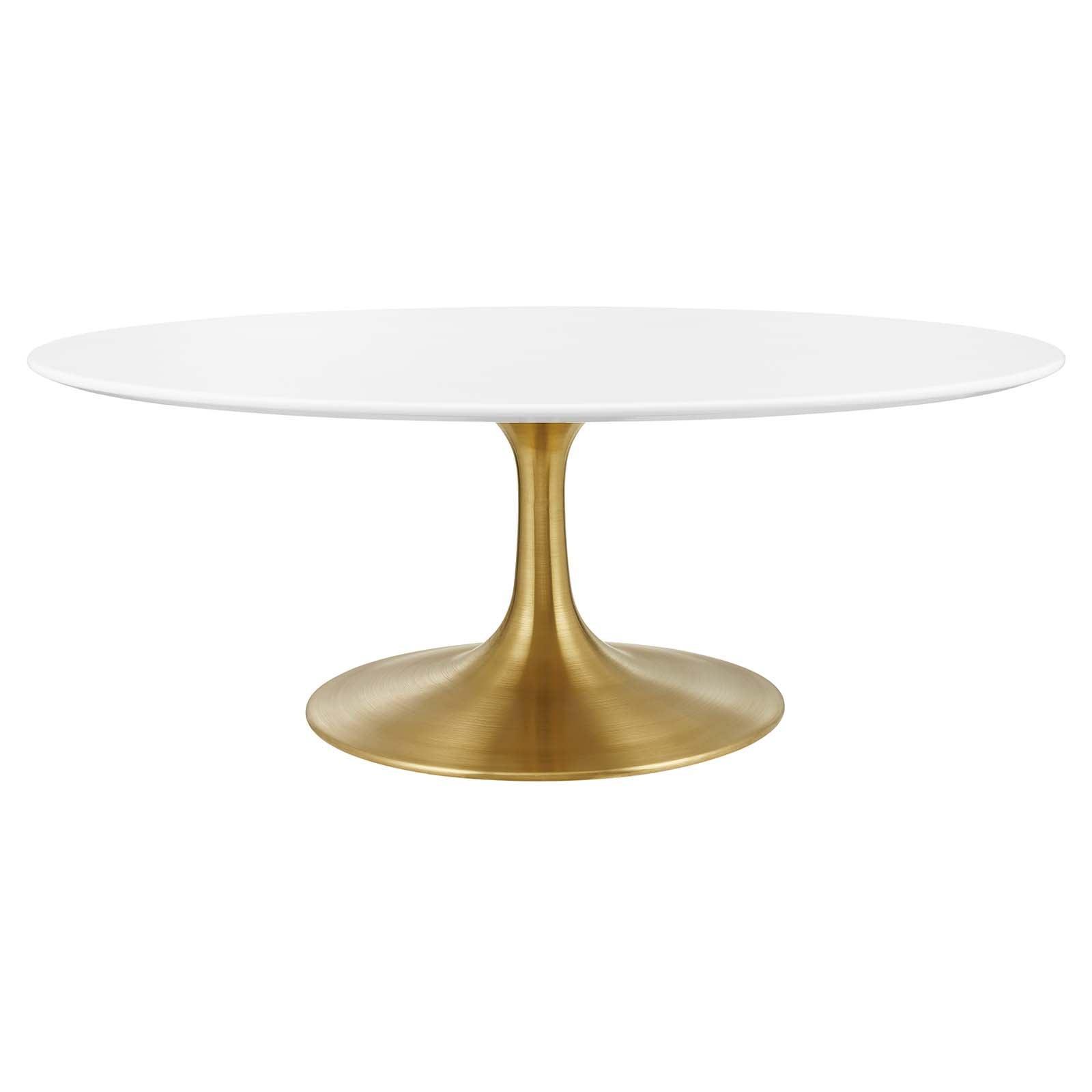 Modway Lippa 42" Oval-Shaped Wood Top Coffee Table FredCo