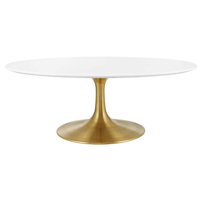 Modway Lippa 42" Oval-Shaped Wood Top Coffee Table FredCo