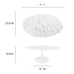 Modway Lippa 48" Oval Artificial Marble Coffee Table FredCo