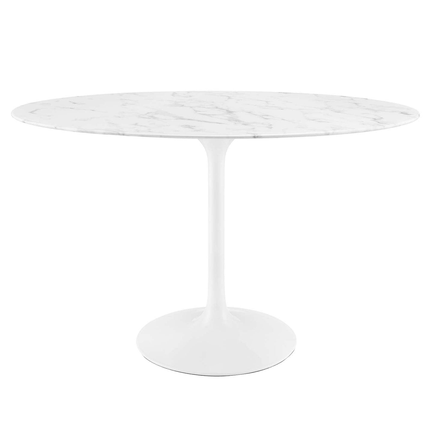 Modway Lippa 48" Oval Artificial Marble Dining Table FredCo