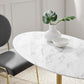 Modway Lippa 48" Oval Artificial Marble Dining Table, EEI-3216 FredCo