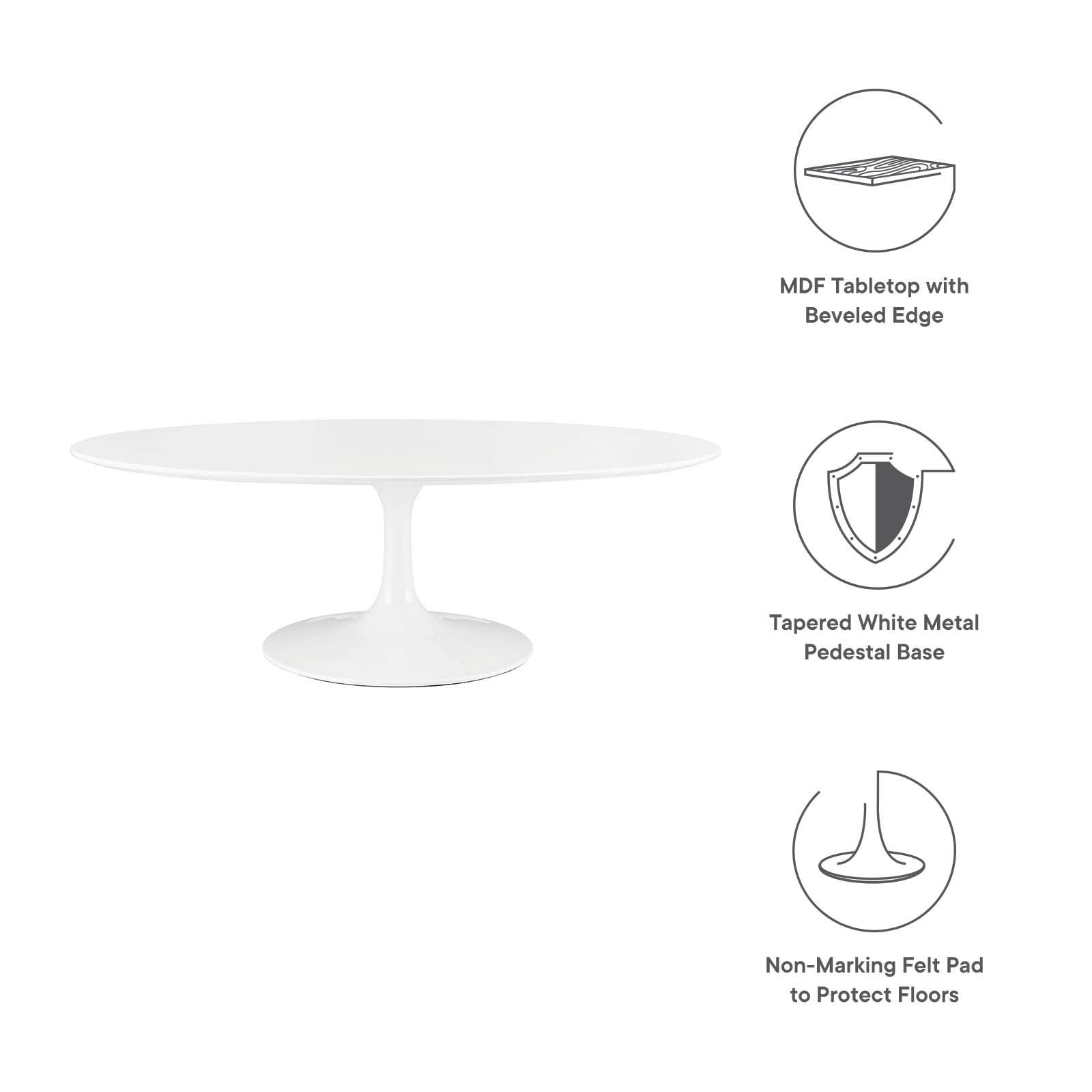 Modway Lippa 48" Oval-Shaped Wood Top Coffee Table FredCo