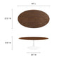 Modway Lippa 48" Oval Walnut Coffee Table FredCo