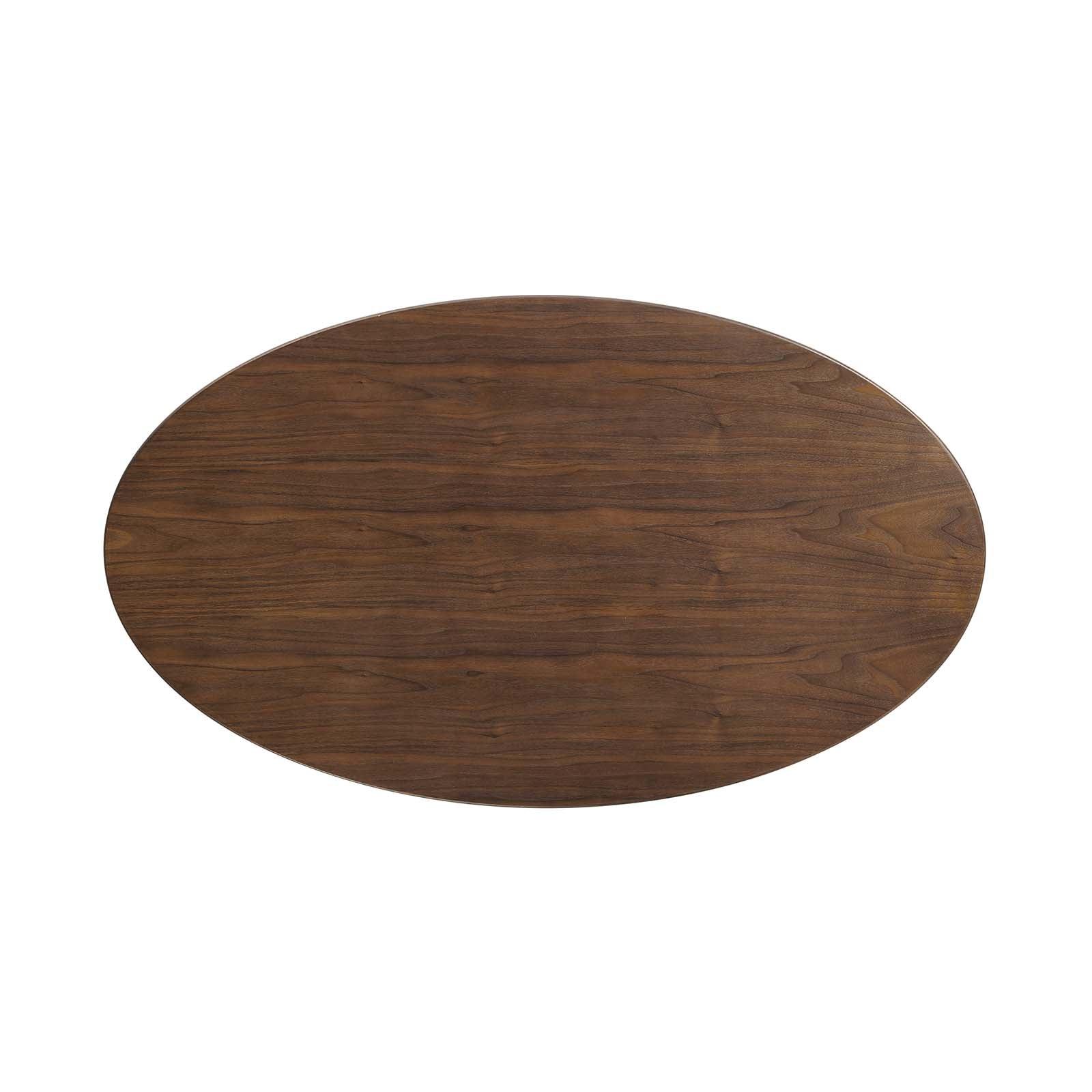 Modway Lippa 48" Oval Walnut Coffee Table FredCo
