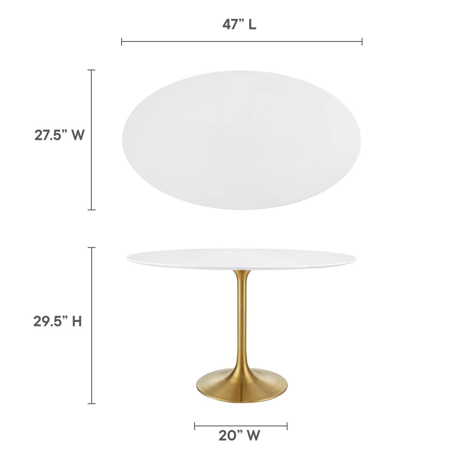 Modway Lippa 48" Oval Wood Dining Table FredCo