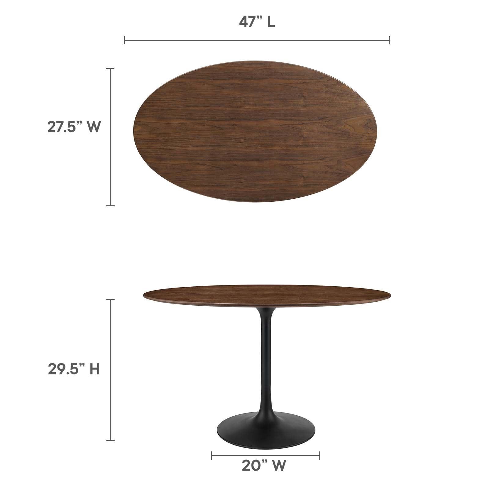 Modway Lippa 48" Oval Wood Grain Dining Table, EEI-3520 FredCo
