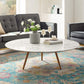 Modway Lippa 48" Round Artificial Marble Coffee Table with Tripod Base FredCo
