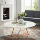 Modway Lippa 48" Round Artificial Marble Coffee Table with Tripod Base, EEI-3673 FredCo