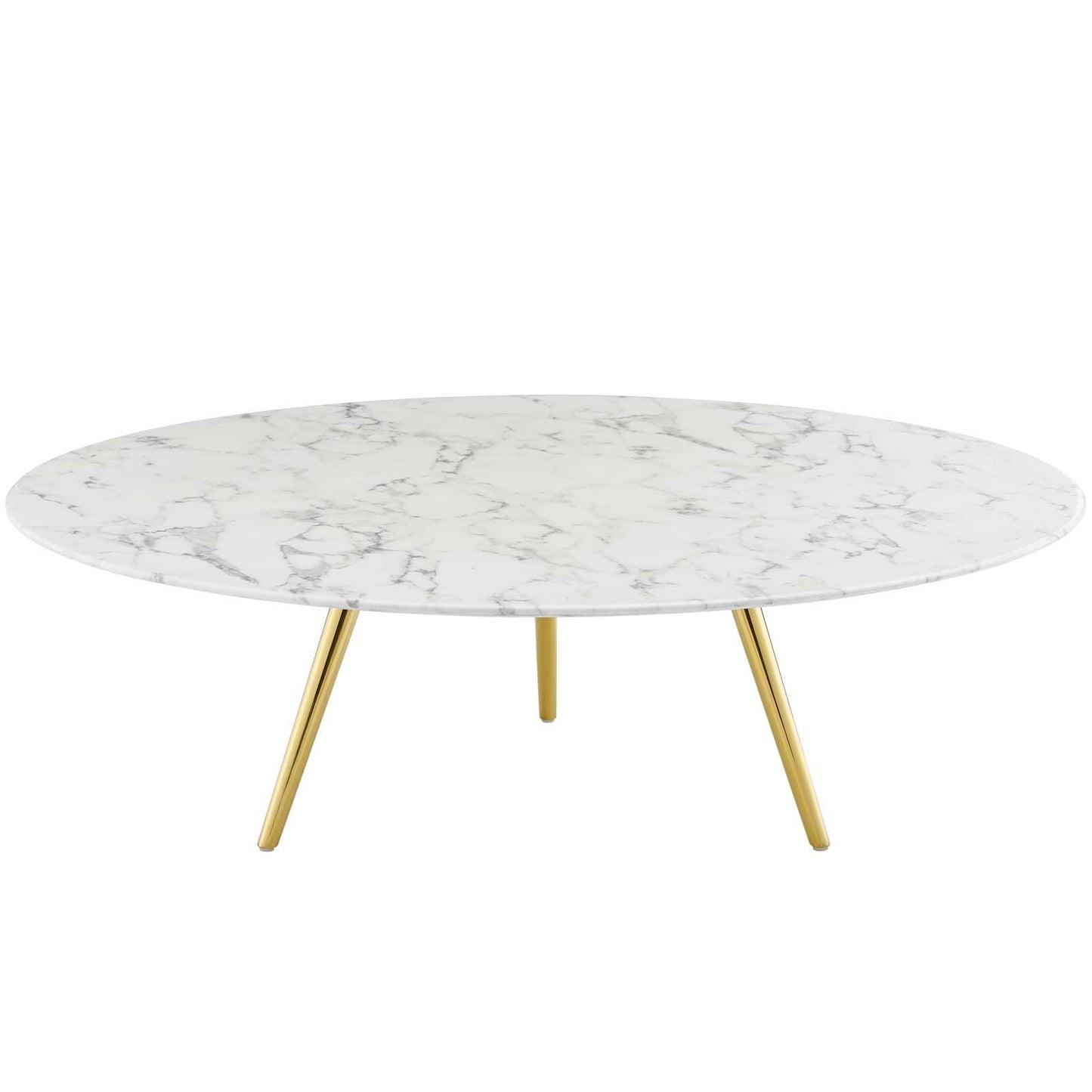 Modway Lippa 48" Round Artificial Marble Coffee Table with Tripod Base, EEI-3673 FredCo