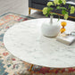 Modway Lippa 48" Round Artificial Marble Coffee Table with Tripod Base, EEI-3673 FredCo