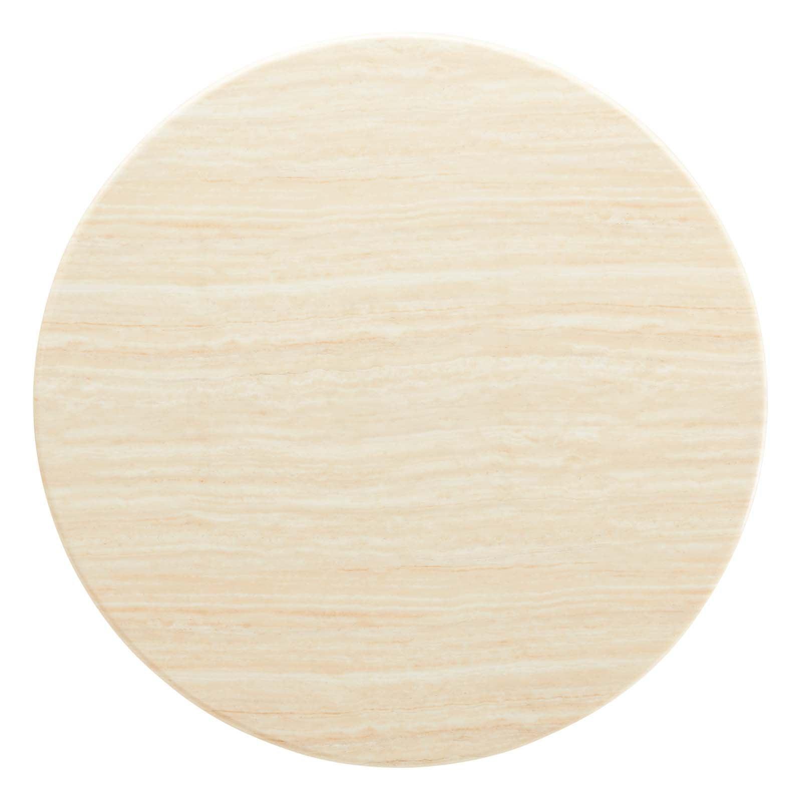 Modway Lippa 48" Round Artificial Travertine Dining Table FredCo
