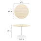 Modway Lippa 48" Round Artificial Travertine Dining Table FredCo