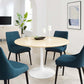 Modway Lippa 48" Round Artificial Travertine Dining Table FredCo