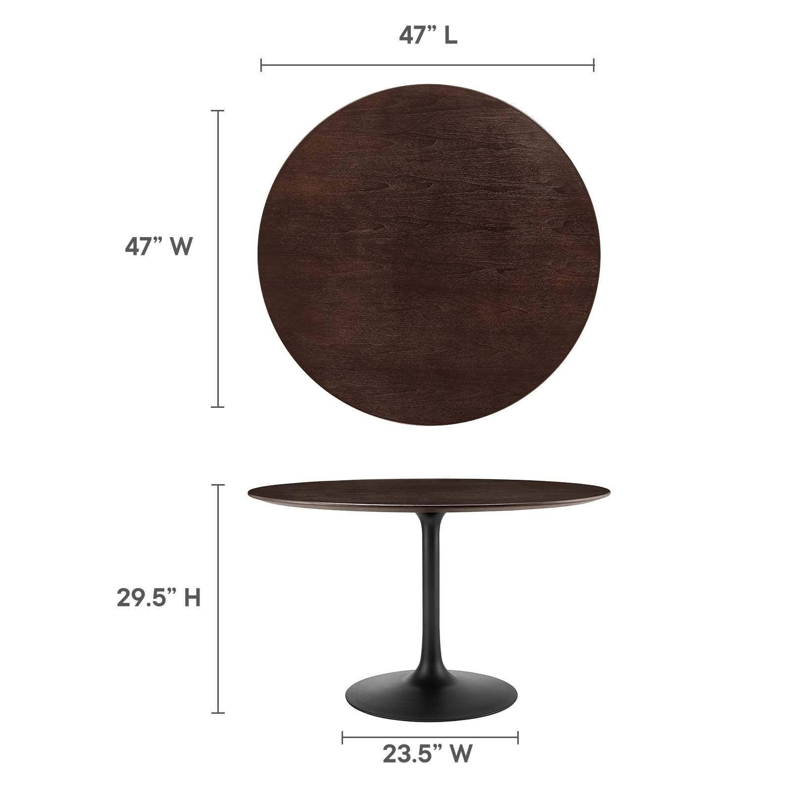 Modway Lippa 48" Round Wood Grain Dining Table FredCo