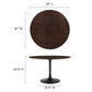 Modway Lippa 48" Round Wood Grain Dining Table FredCo