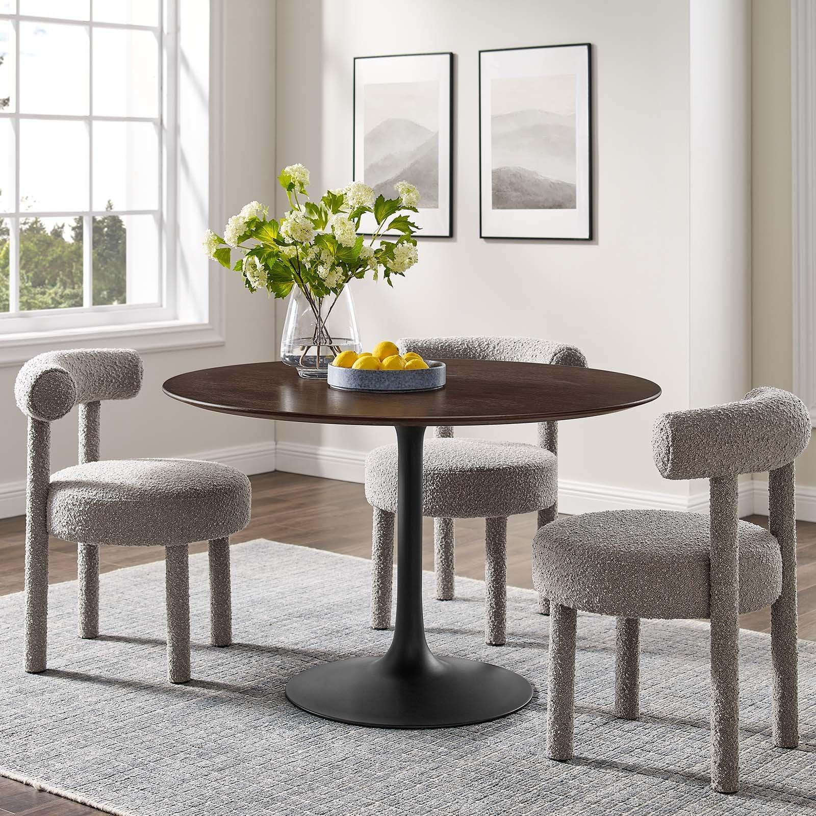 Modway Lippa 48" Round Wood Grain Dining Table FredCo
