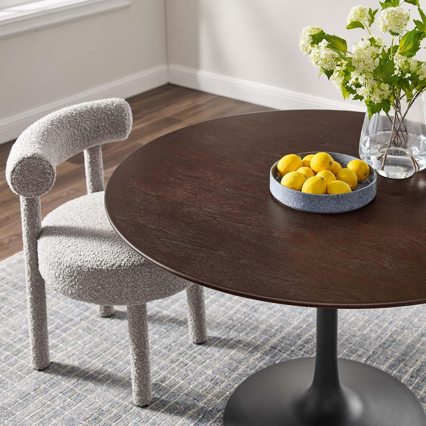 Modway Lippa 48" Round Wood Grain Dining Table FredCo