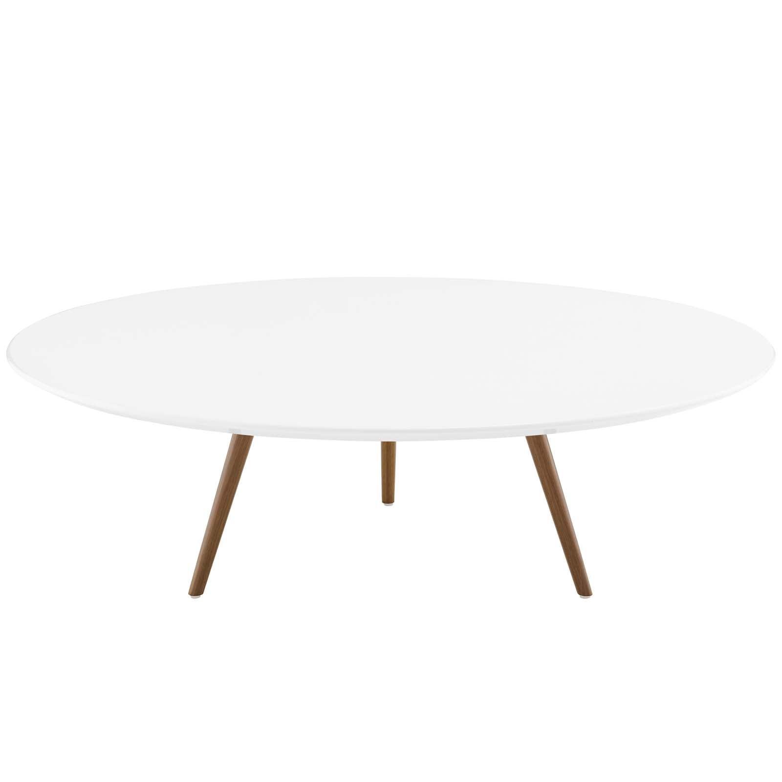 Modway Lippa 48" Round Wood Top Coffee Table with Tripod Base FredCo
