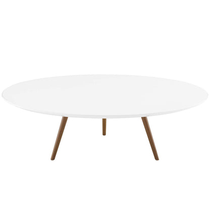 Modway Lippa 48" Round Wood Top Coffee Table with Tripod Base FredCo