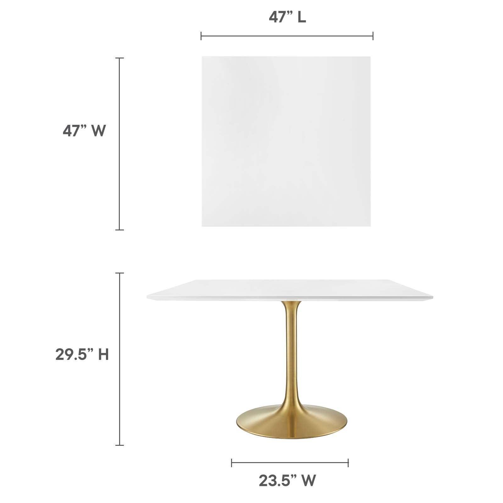Modway Lippa 48" Square Wood Top Dining Table, EEI-3230 FredCo