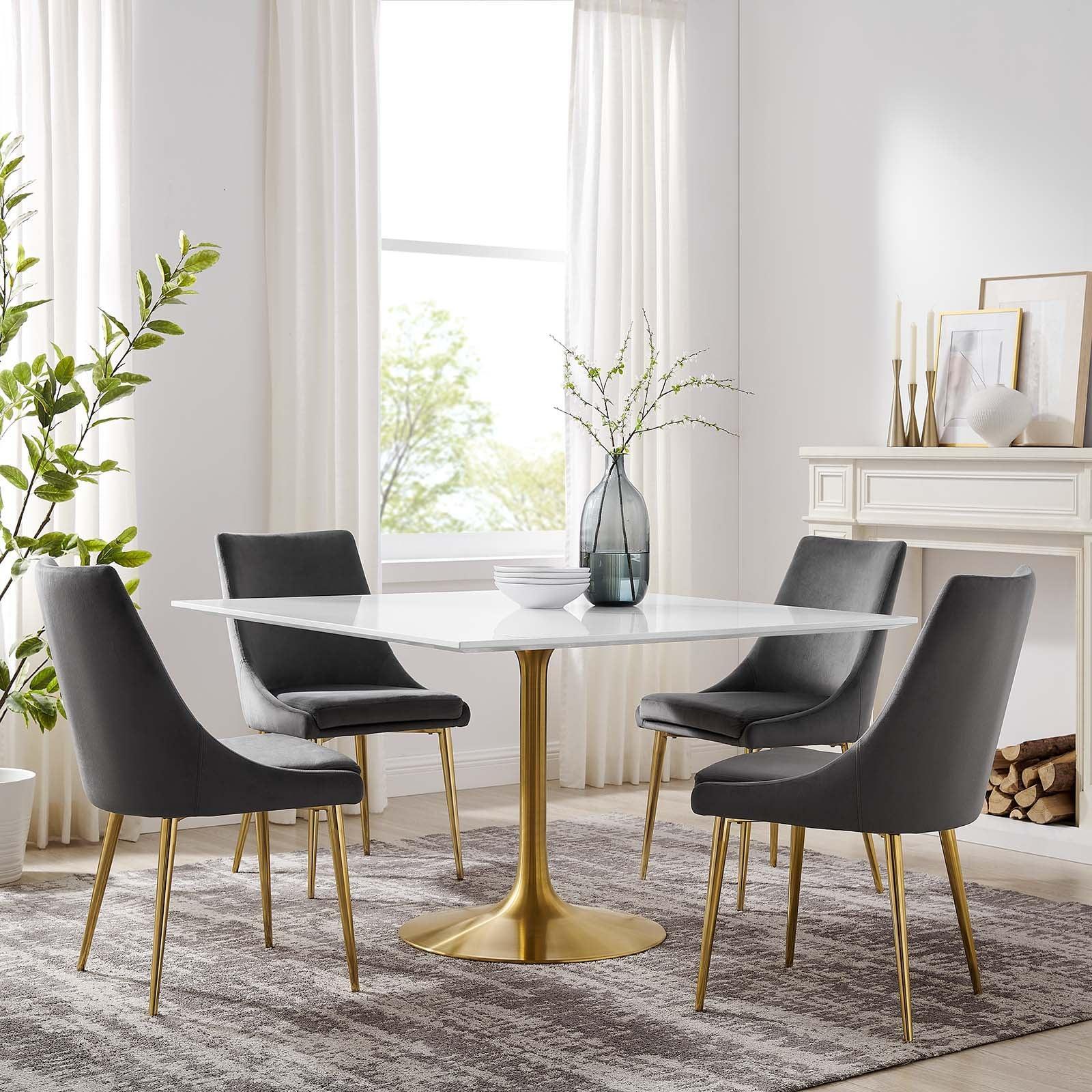 Modway Lippa 48" Square Wood Top Dining Table, EEI-3230 FredCo