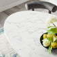 Modway Lippa 54" Oval Artificial Marble Dining Table, EEI-3235 FredCo