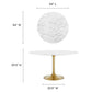 Modway Lippa 54" Round Artificial Marble Dining Table, EEI-3233 FredCo