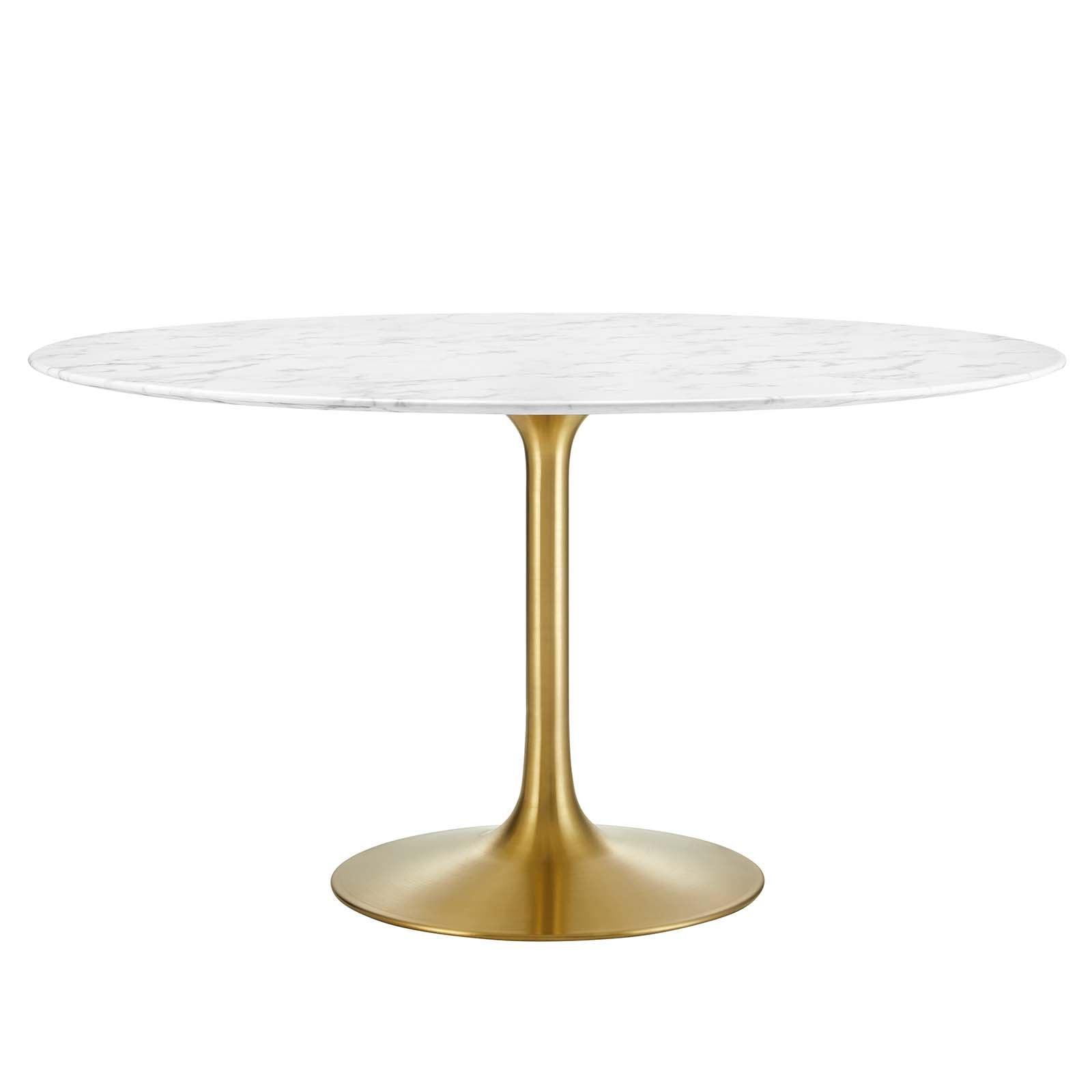 Modway Lippa 54" Round Artificial Marble Dining Table, EEI-3233 FredCo