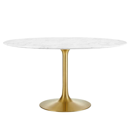 Modway Lippa 54" Round Artificial Marble Dining Table, EEI-3233 FredCo