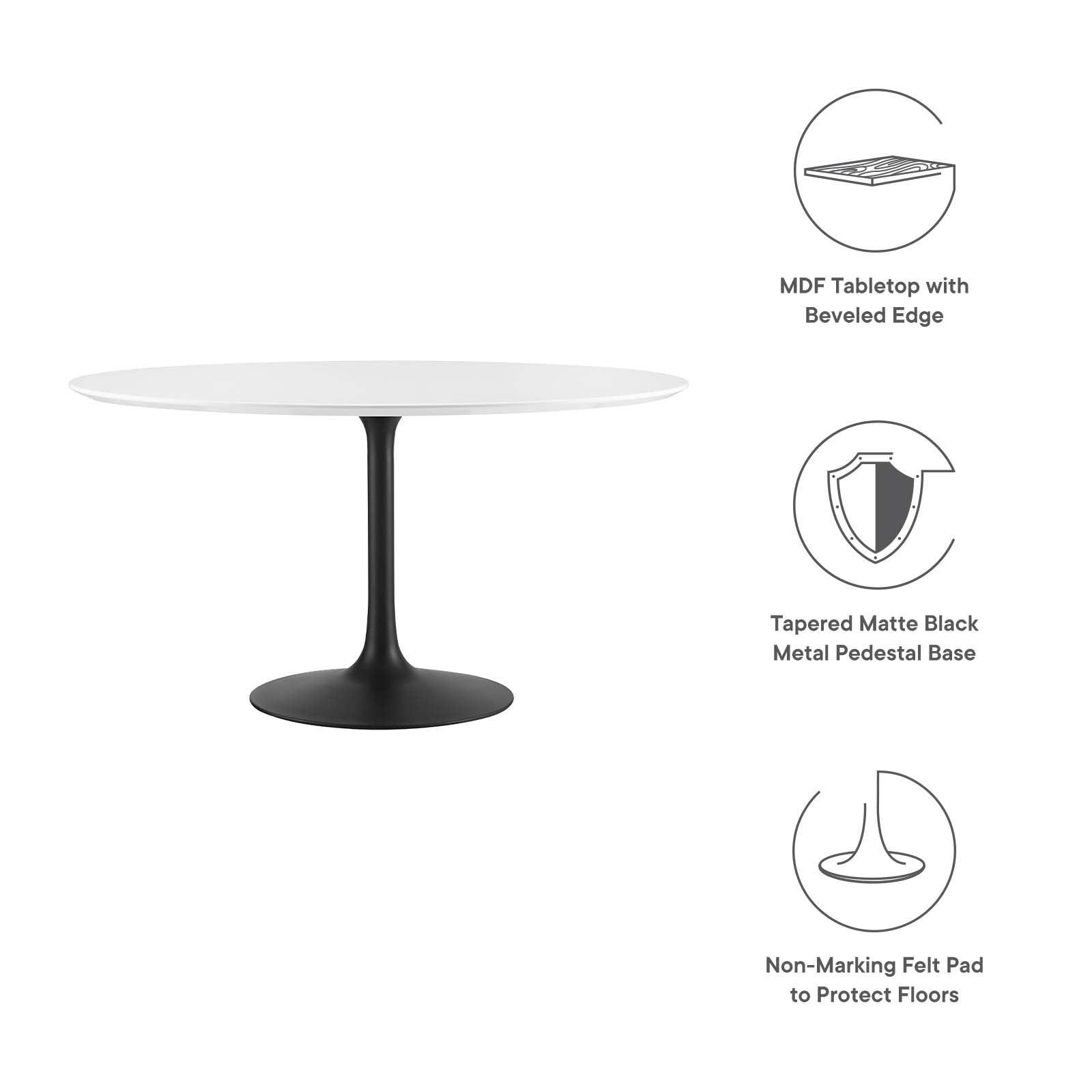 Modway Lippa 54" Round Dining Table, EEI-3523 FredCo