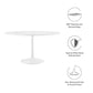 Modway Lippa 54" Round Wood Top Dining Table FredCo