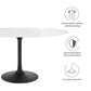 Modway Lippa 60" Oval Artificial Marble Dining Table, EEI-3531 FredCo